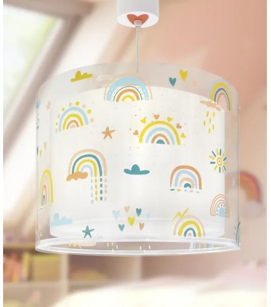 Dalber 41192 - Lampadario per bambini RAINBOW 1xE27/15W/230V multicolore