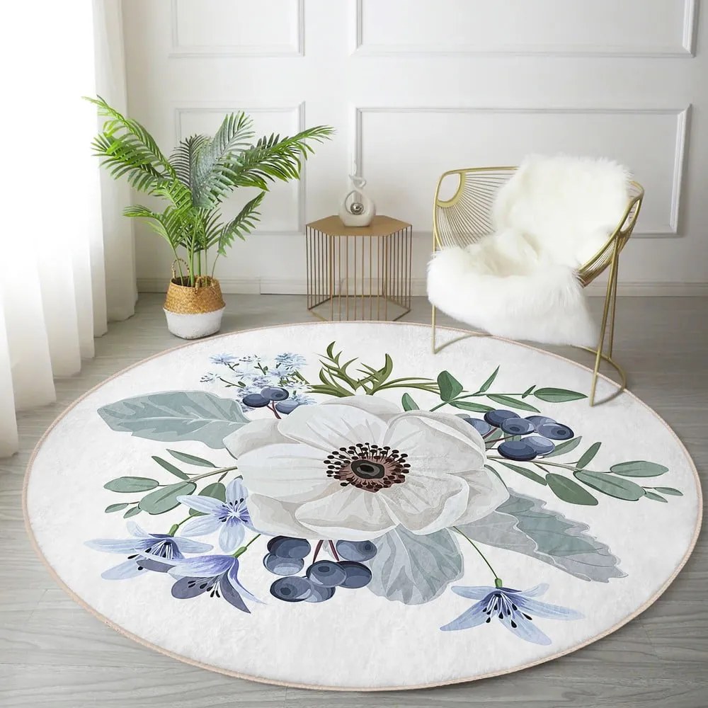 Tappeto rotondo lavabile adatto ai robot aspirapolvere ø 100 cm Comfort - Mila Home