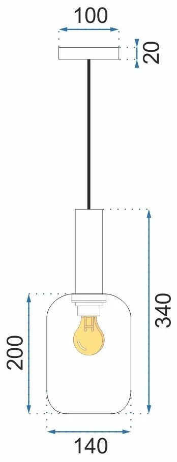 Lampada Da Soffitto Pensile Di Vetro Verde APP459-1CP