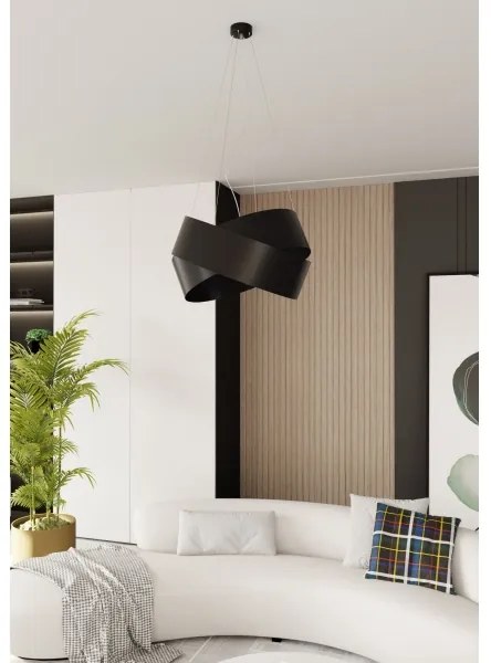 Lampadario a sospensione con filo VIENO 3xE27/15W/230V nero