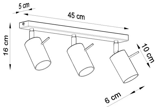 Brilagi -  Faretto LED ASMUS 3xGU10/7W/230V nero