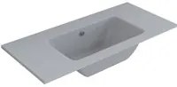 Lavabo ad incasso mineral marmo colore grigio cenere mobile composizione bagno *** misure 81x46 cm, confezione 1