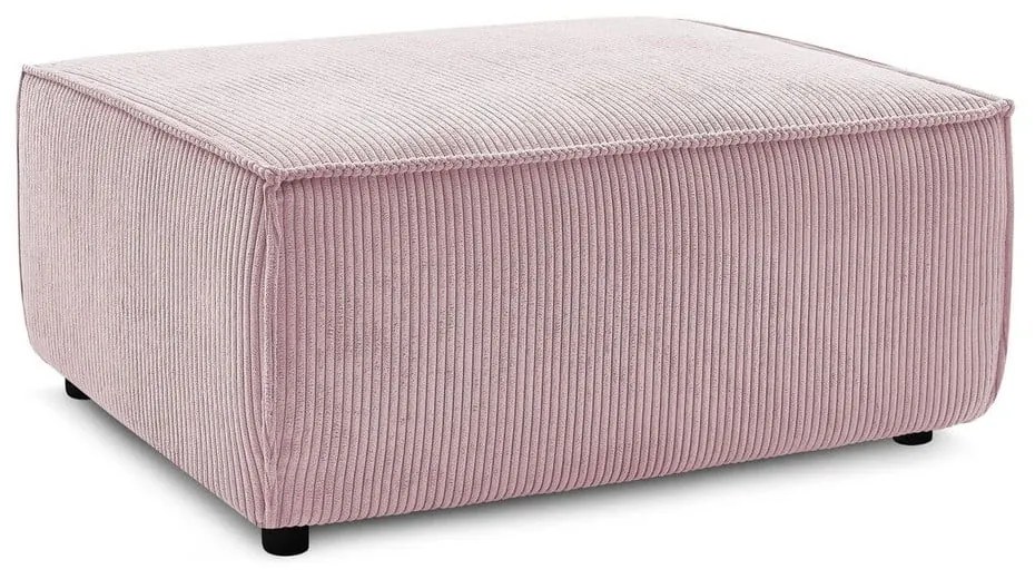 Sgabello in velluto a coste rosa chiaro Nihad - Bobochic Paris