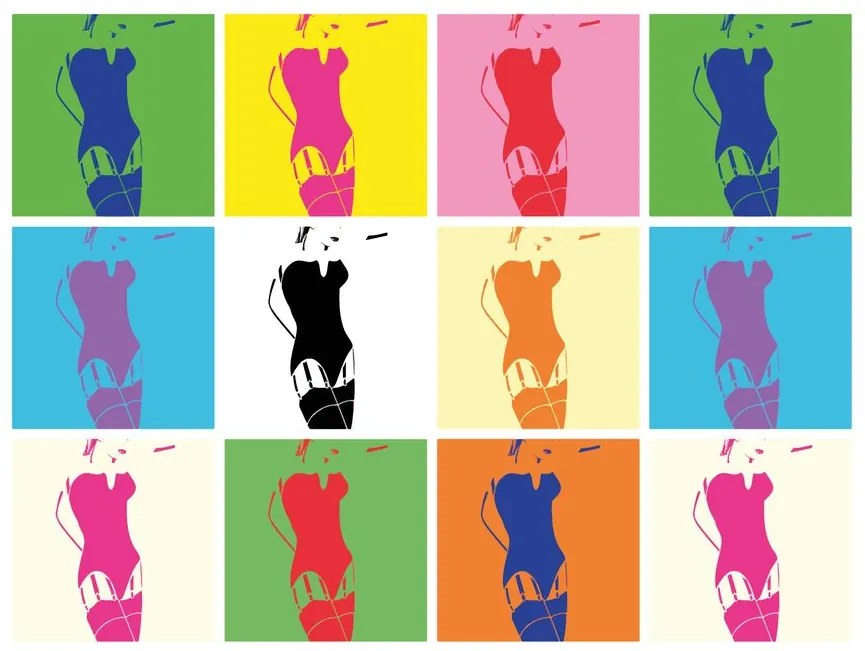 Carta da parati – Fascino pop art della donna