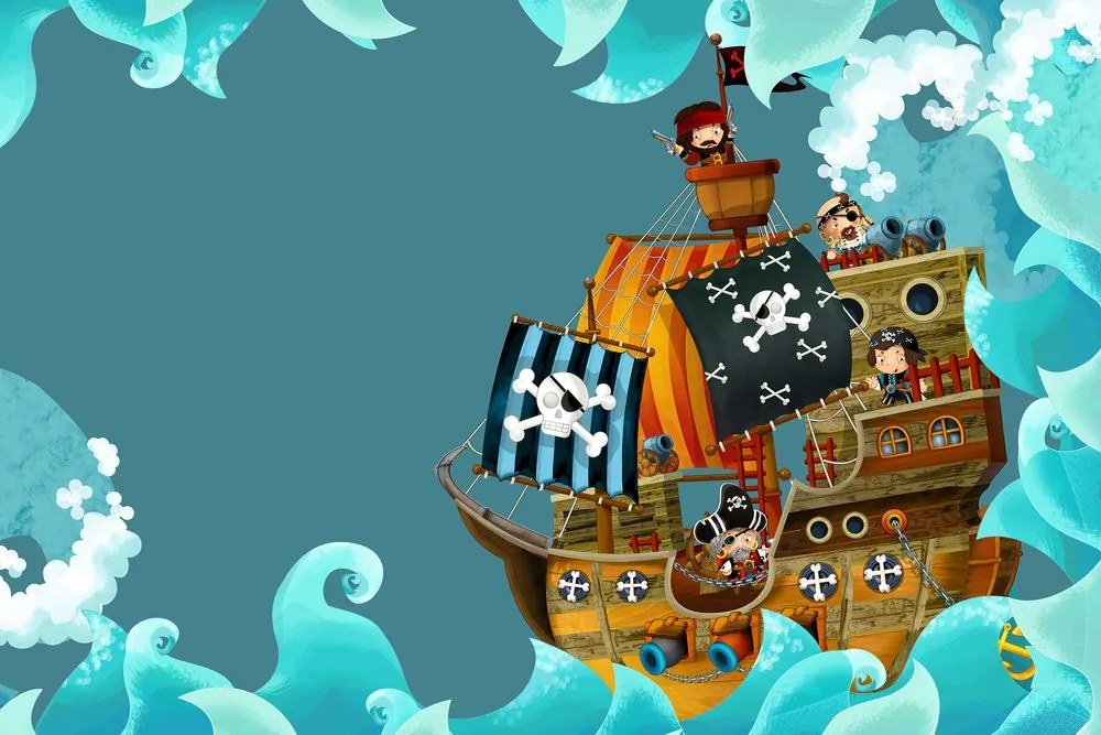 Quadro su tela – Nave pirata sul mare