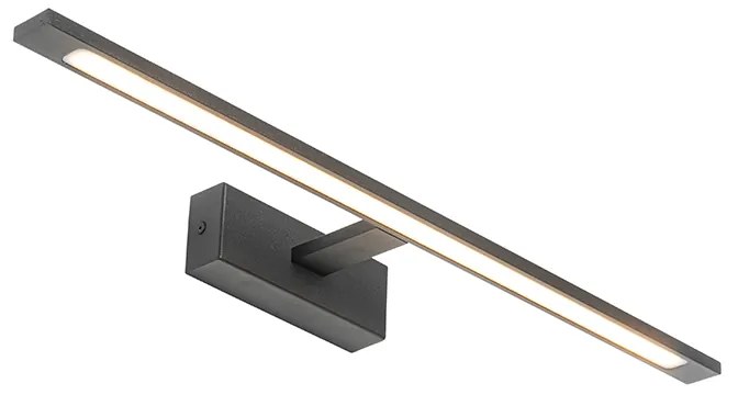 Lampada da parete moderna nera 62 cm con LED IP44 - Jerre