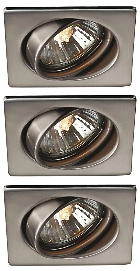 Philips Massive 59323/17/PN - SET 3x Lampada da bagno QUARTZ 1xGU10/50W/230V