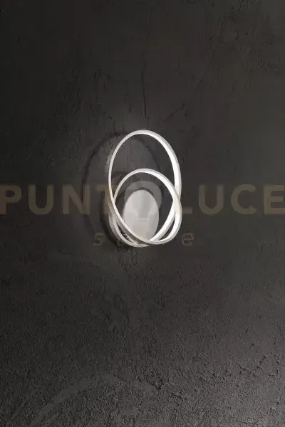 Applique in metallo grigio spazzolato ritmo led 28w cct 3000k 4000k...