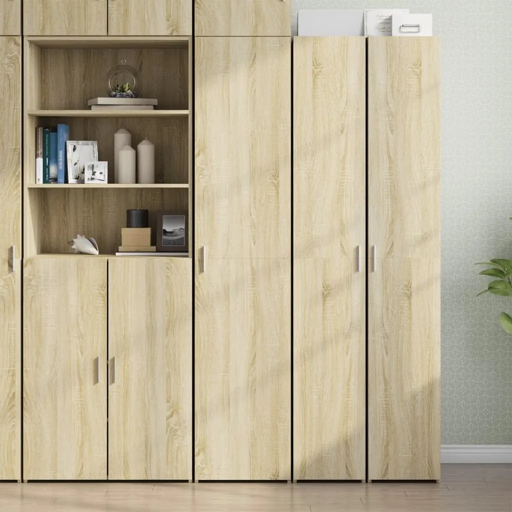 Credenza Rovere Sonoma 40x42,5x185 Cm İn Legno Multistrato /