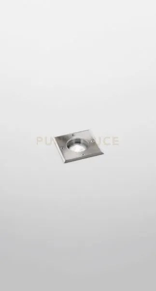 Floor square segnapasso l.11cm attacco gu10 ip67 cromo in acciao e ...