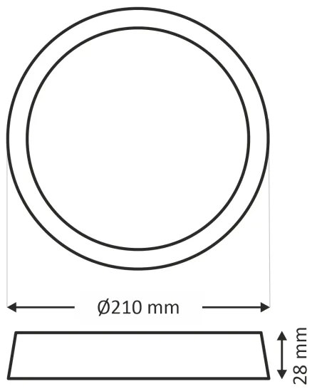 Plafoniera LED LED/18W/230V 4200K diametro 21 cm bianco