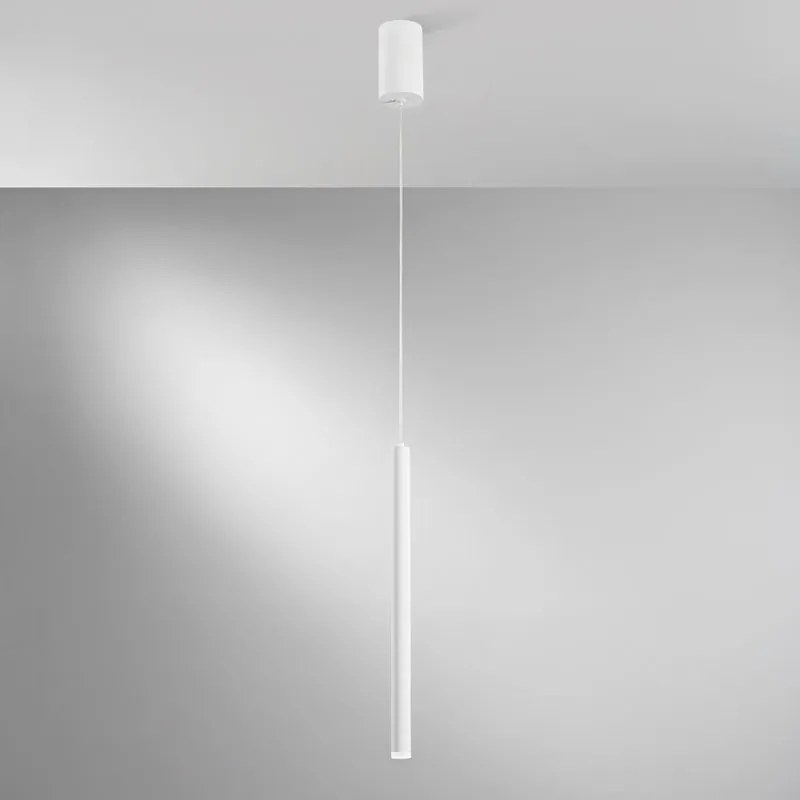 Lampadario LED moderno Pype bianco Ø2.5cm, luce con 3 temperature di colore, LUCE AMBIENTE DESIGN