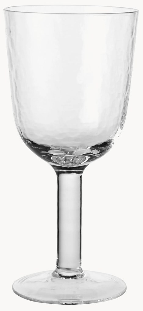 Bicchieri vino rosso in vetro soffiato Hammered 4 pz