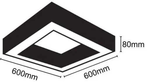 Plafoniera LED LED/40W/230V 4000K 60x60 cm