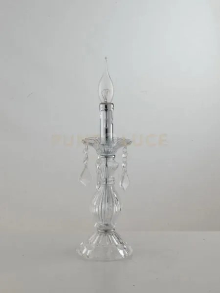 Lume cristallo trasparente 1 luce attacco e14 13x31cm