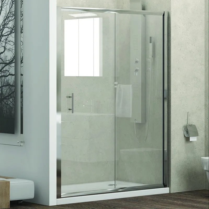 Porta doccia nicchia 130cm  con un anta scorrevole vetro anticalcare KF5000 - KAMALU