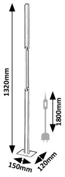 Rabalux 74195 - Lampada da terra dimmerabile a LED SINDRI LED/33W/230V 3000/4000K nero