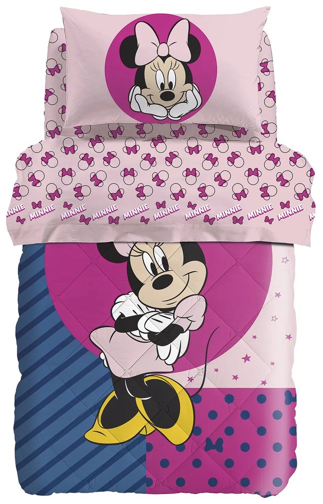 Trapunta in Cotone Minnie Smile Singolo Warner Bros Ragazza