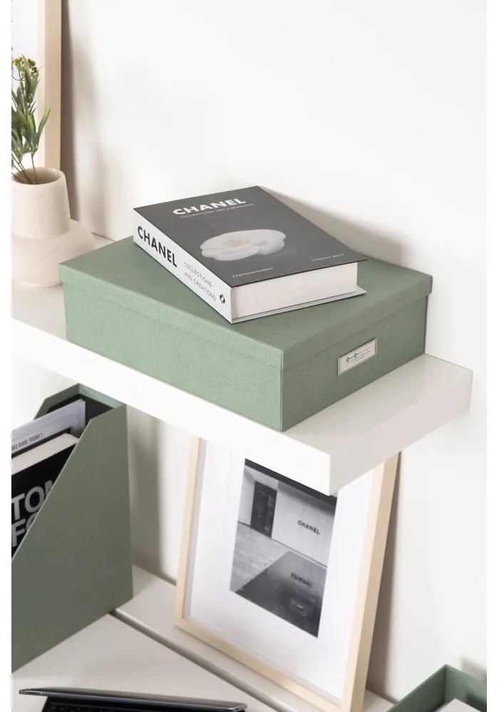 Set di organizer verdi in cartone per documenti 5 pz Holger Canvas Paper Laminate – Bigso