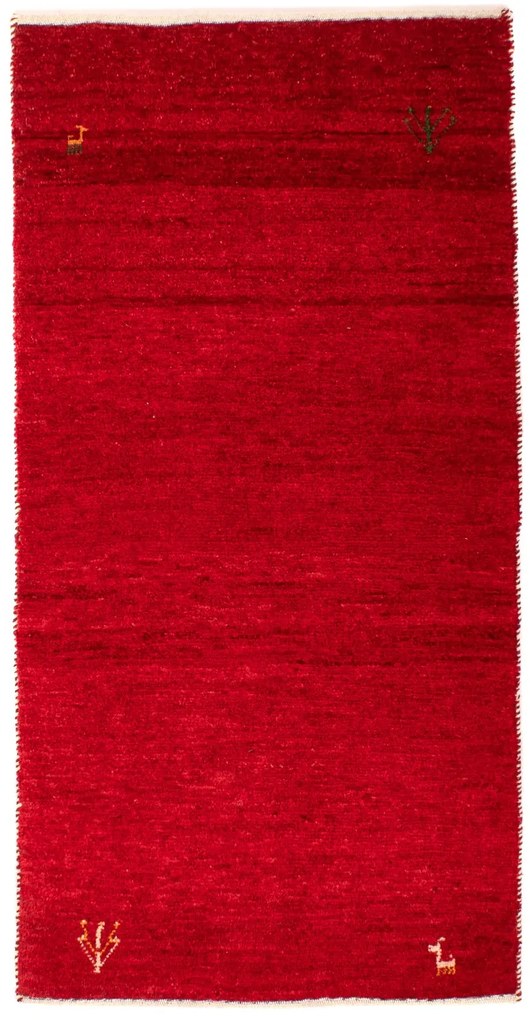 Gabbeh Tappeto persiano 130x70 Rosso (Iran) Annodato A Mano