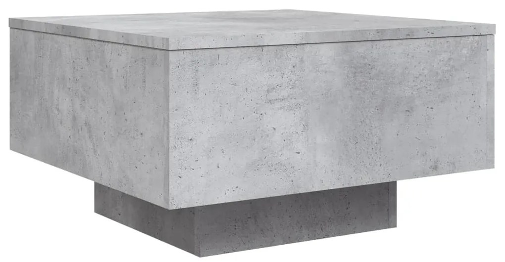 Tavolino da Salotto Grigio Cemento 55x55x31cm Legno Multistrato