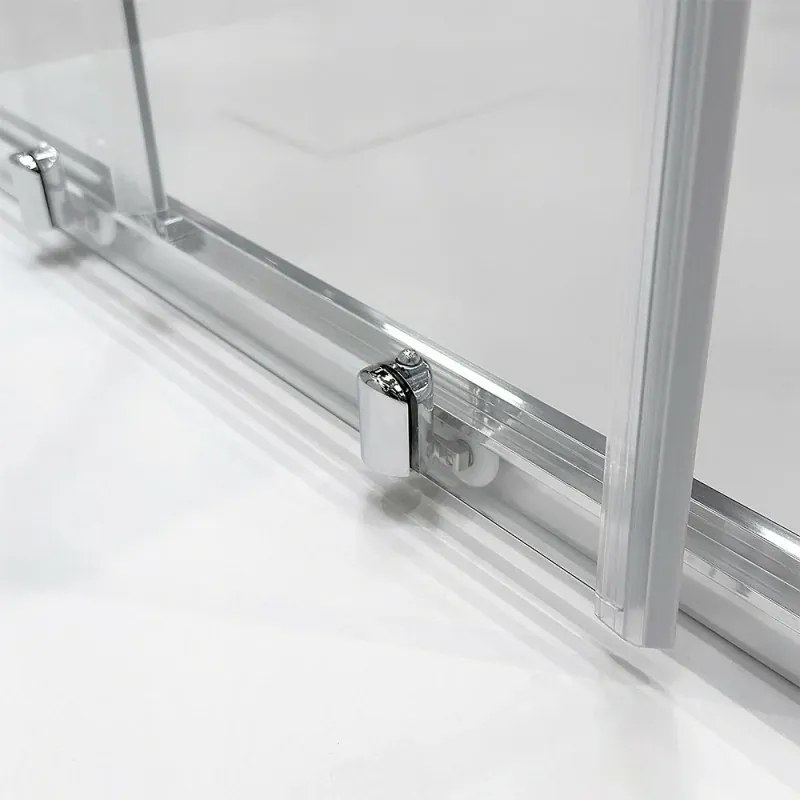 Porta doccia nicchia 100 cm scorrevole trasparente con profilo cromo Tay