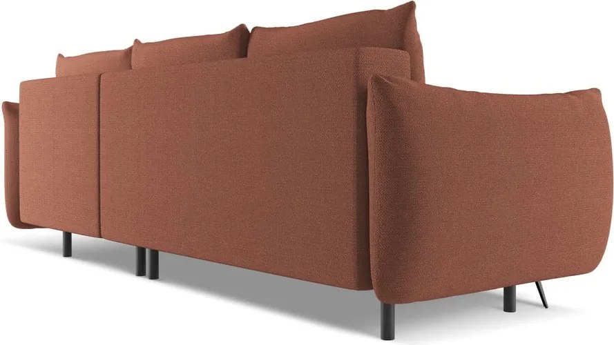 Divano angolare rosa (con penisola a destra) Malie – Makamii