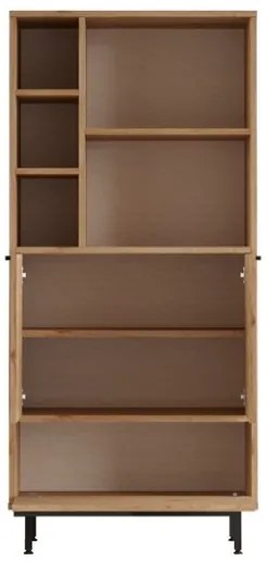 Mobile Multiuso Da Bagno Con Ante Frontali E Vani A Giorno 75x36x160 Legno Ocean