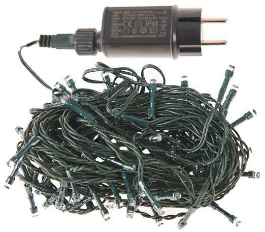 Catena di Natale LED da esterno 100xLED/8 funzioni 13m IP44 bianco giorno