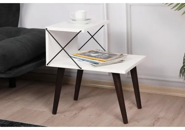 Comodino CROSS 55x50 cm bianco