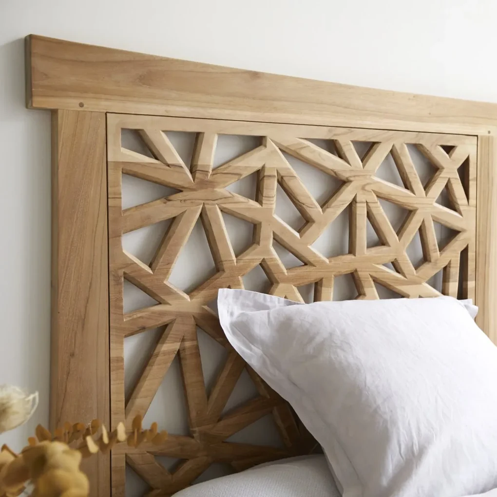 Testiera Per Letto In Legno Massello Di Pino - Bianco, Misure 165.5x4x100 Cm | Design Rustico, Supporto Per Schiena, Facile Da Montare