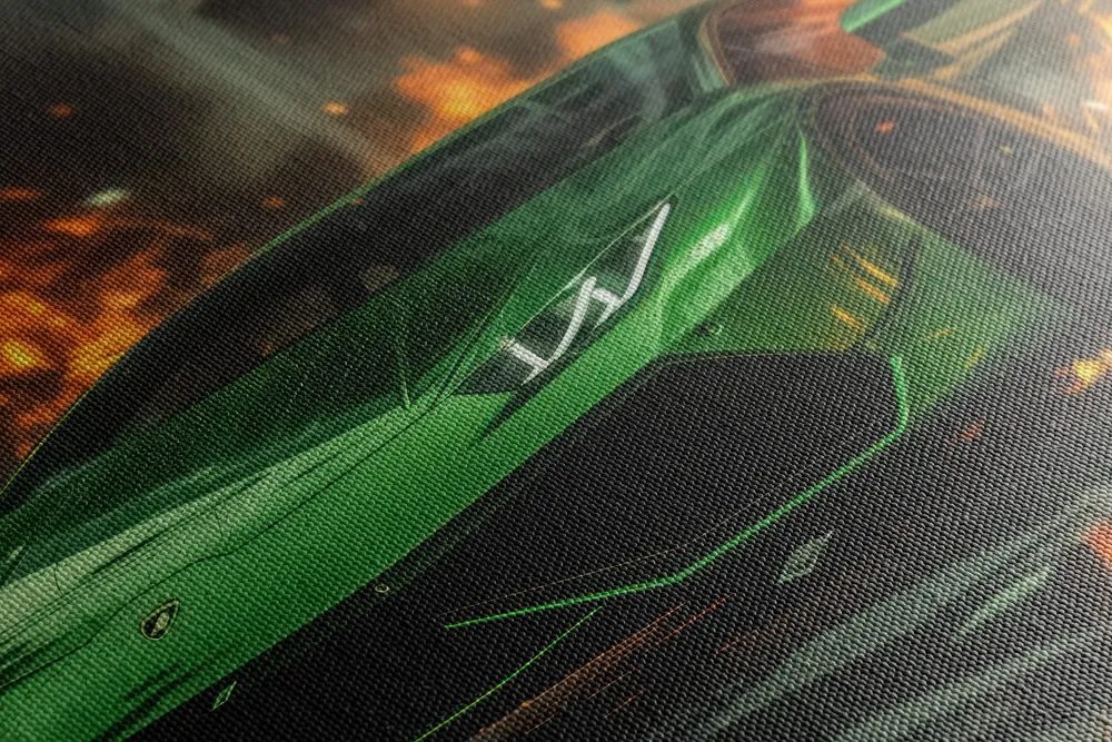 Quadro su tela – Lamborghini Huracán verde