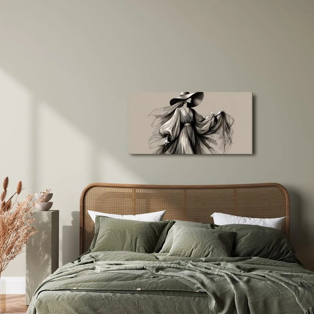 Quadro su tela – Silhouette di donna alla moda
