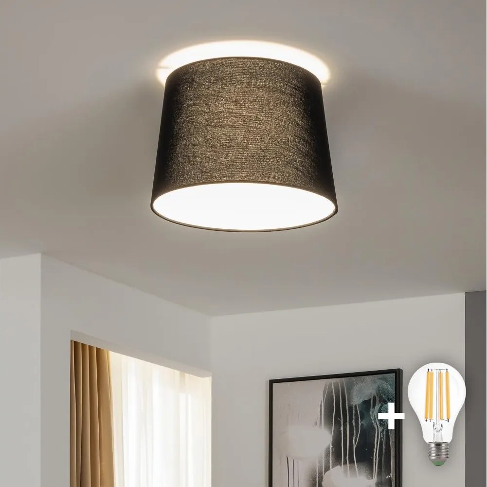 Brilagi - Plafoniera LED CERIA 1xE27/40W/230V Ø 30 cm nero