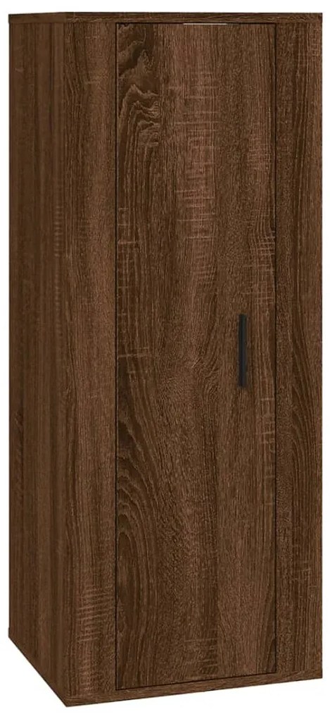 Set mobili porta tv 5 pz rovere marrone in legno multistrato