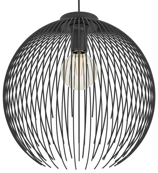 Eglo 901002 - Lampadario a sospensione con filo VENEZUELA 1xE27/40W/230V nero