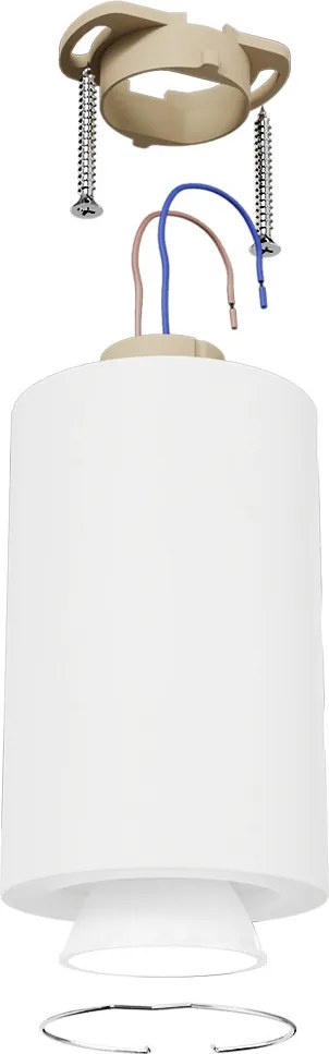 Plafoniera Ø70 x 110mm GU10 in Gesso Pitturabile Cilindrica