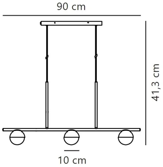 Nordlux - Lampadario a sospensione con filo CONTINA 3xG9/5W/230V ottone