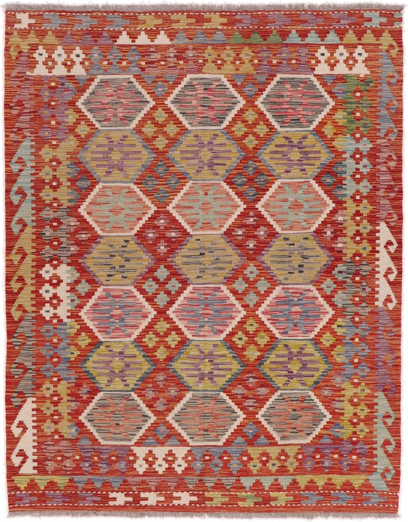 Kilim Tappeto 190x150 (Afghanistan) Tessuto A Mano