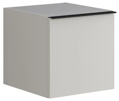 Struttura semi colonna da bagno Pixel 1 anta laccato opaco grigio pastello L 40 x H 40 x P 45.5 cm