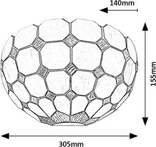 Brilagi - Applique da parete in stile Tiffany DORAN 1xE14/40W/230V