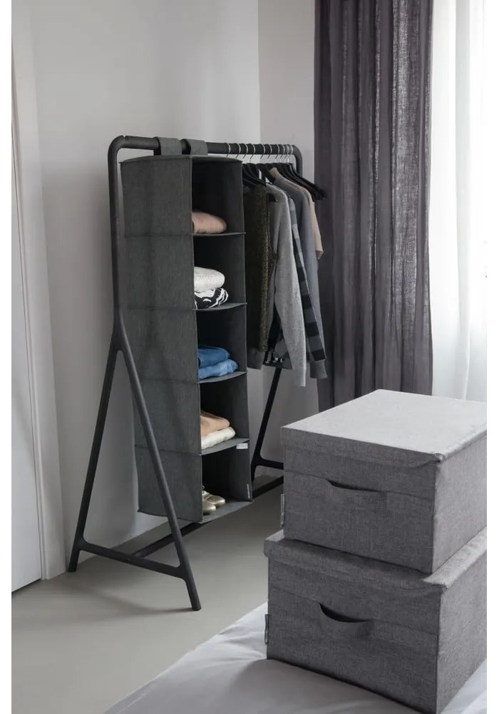 Scatola con coperchio grigia in tessuto 40x30x22 cm Soft Storage – Bigso