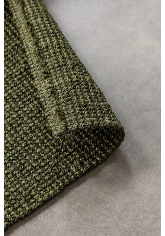 Passatoia color kaki in iuta 80x200 cm Bouclé – Hanse Home