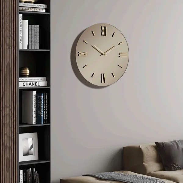 Orologio da parete rotondo in cristallo Bronzo D40 cm - ROY