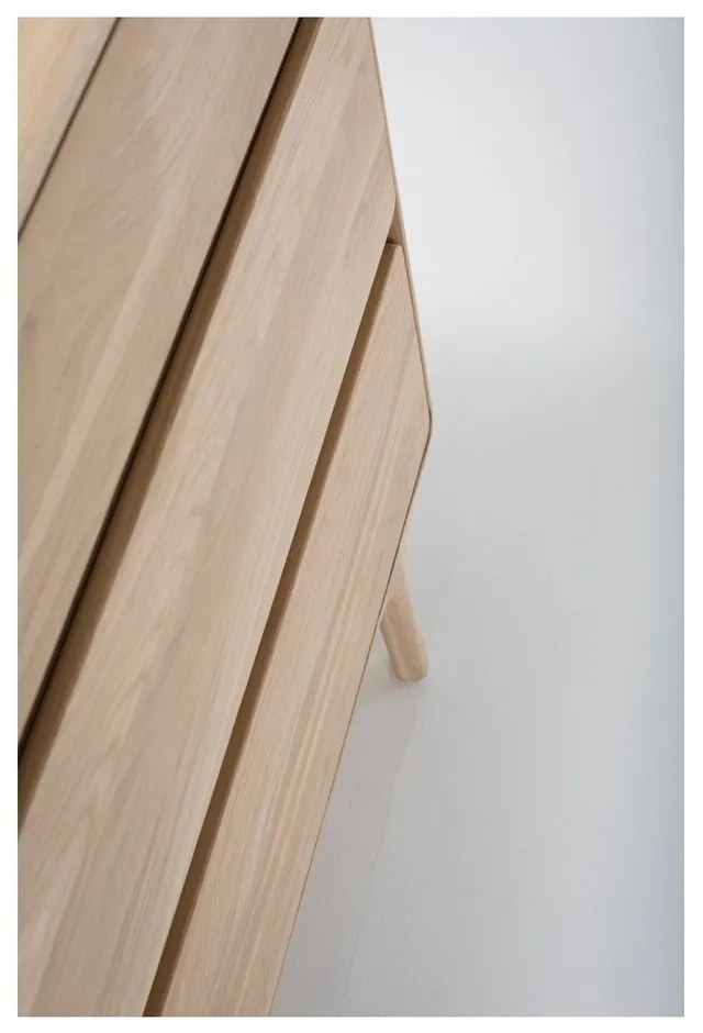 Cassettiera in rovere massiccio con 3 cassetti Fawn - Gazzda