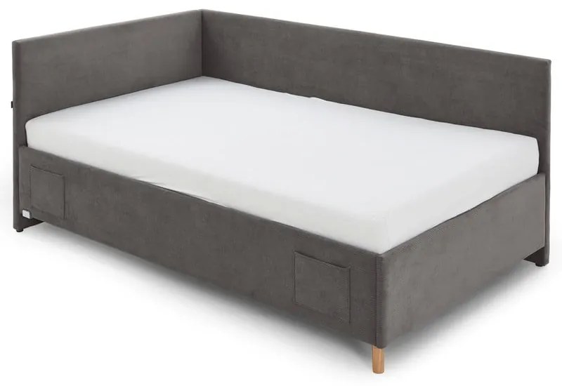 Letto da bambini con sponde color antracite imbottito rete non inclusa 120x200 cm Cool – Meise Möbel