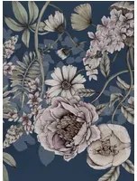 Rebel Walls Wandbild Spring Flower - Dark blue