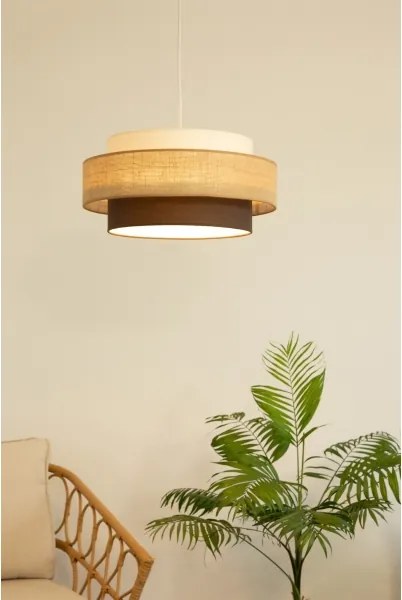 Brilagi - Lampada a sospensione su cavo RESNA 1xE27/60W/230V Ø 40 cm beige/nero