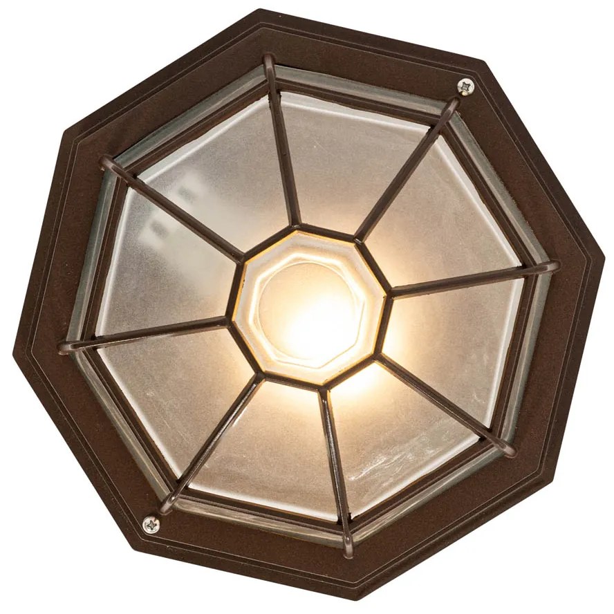 Plafoniera rustica marrone ruggine 26,5 IP44 - Bri