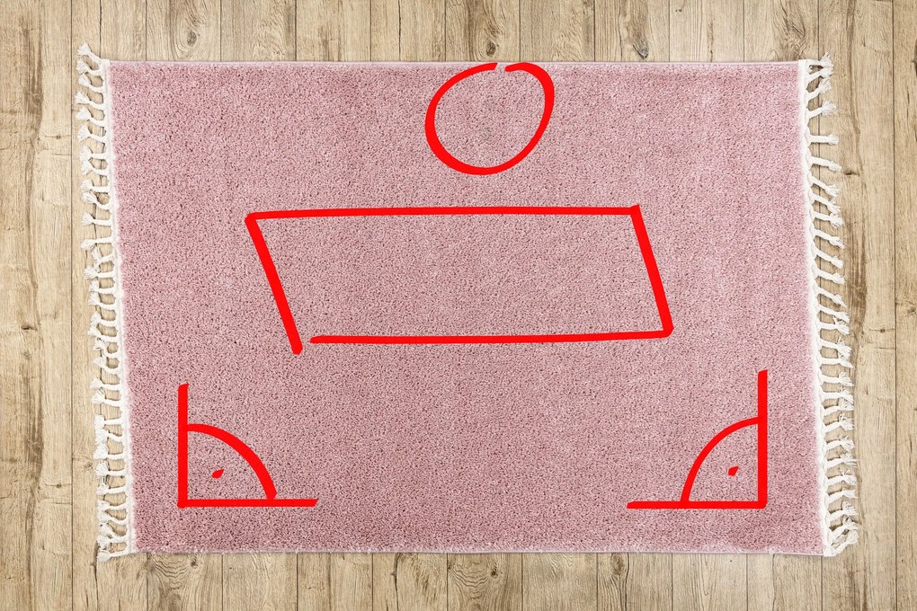 Tappeto BERBER 9000 rosa Frange berbero marocchino shaggy - PRODOTTO DI SECONDO GRADO